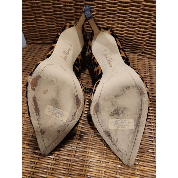 Sam Edelman Helaine Womens Suede Lace Up Pumps Heels Leopard‎ Strappy Size 8.5 M - Picture 5 of 7